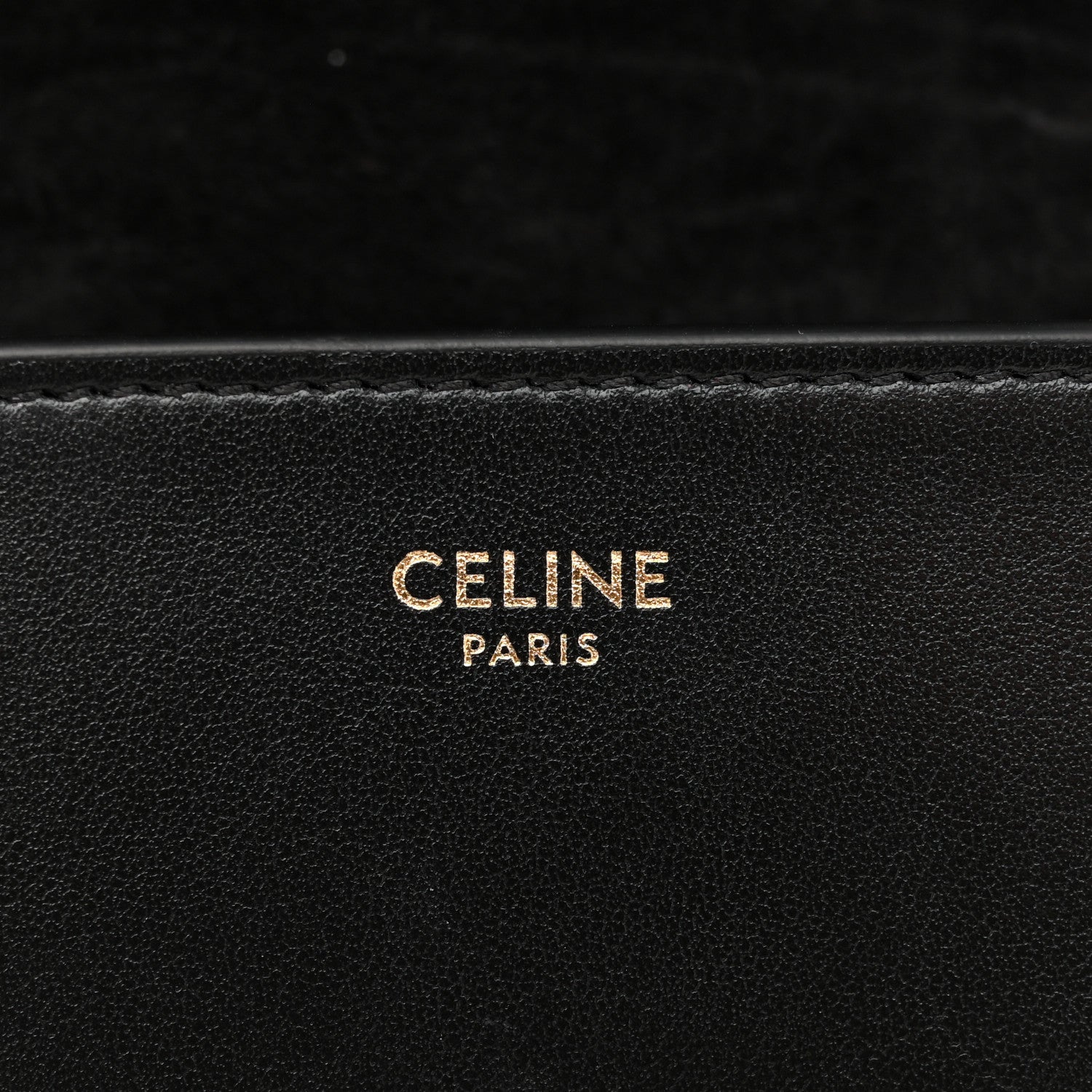 Celine Smooth Calfskin Cuir Triomphe Folco Crossbody Bag Black 6 of 14
