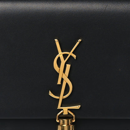 Saint Laurent Smooth Calfskin Classic Monogram Kate Tassel Chain Wallet Black 6 of 8