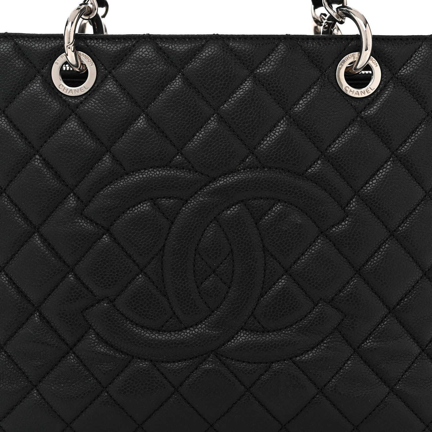Chanel Caviar Quilted Grand Shopping Tote GST Black 9 of 12