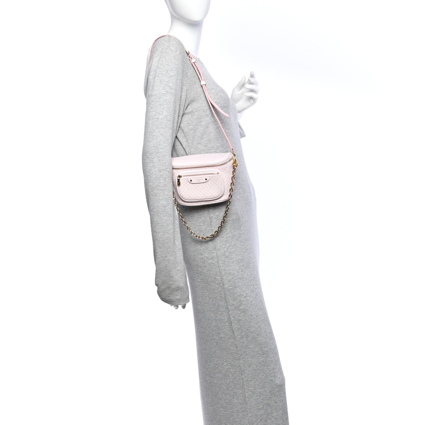 Calfskin Minigram Mini Bumbag  Light Bliss