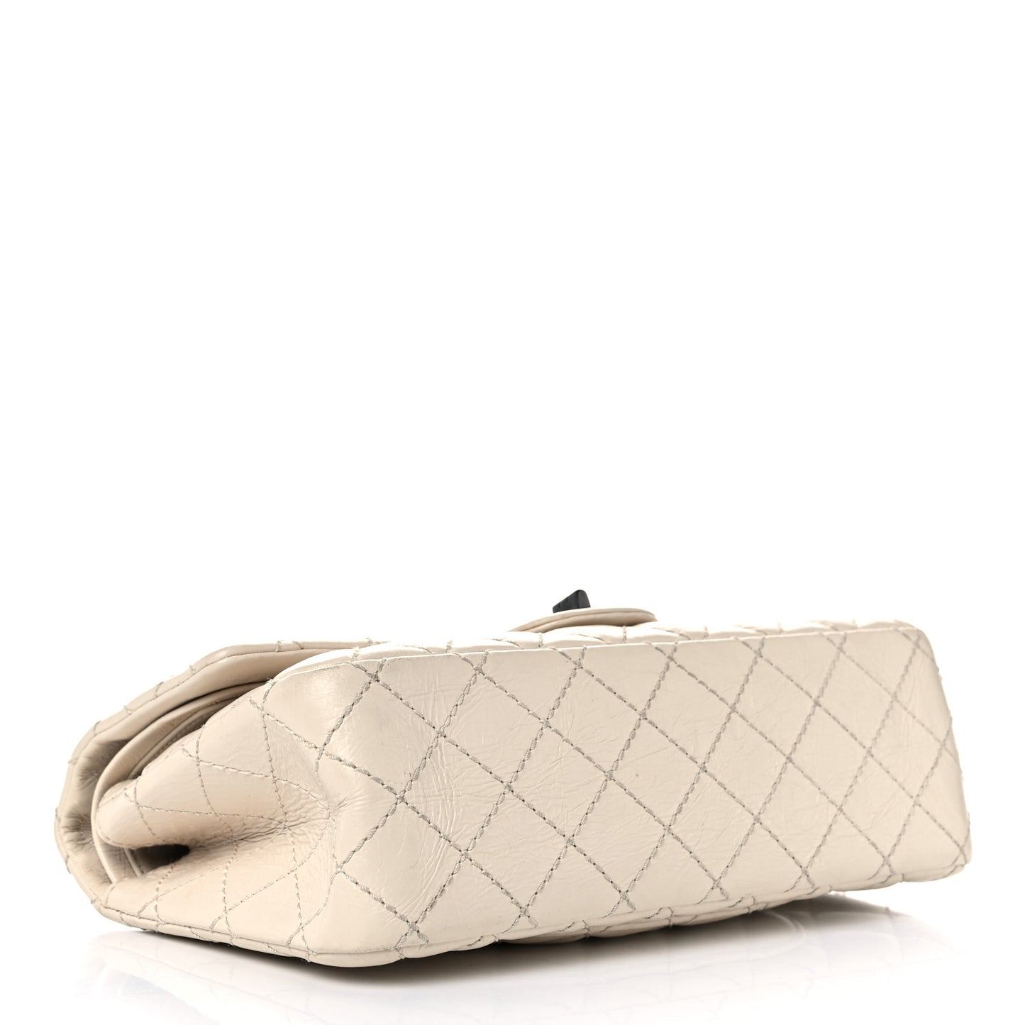 Aged Calfskin Quilted 2.55 Reissue 225 Flap White