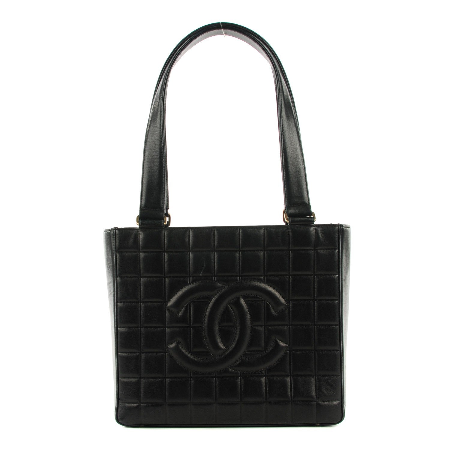 Chanel Lambskin Quilted Chocolate Bar Tote Black 1 of 7