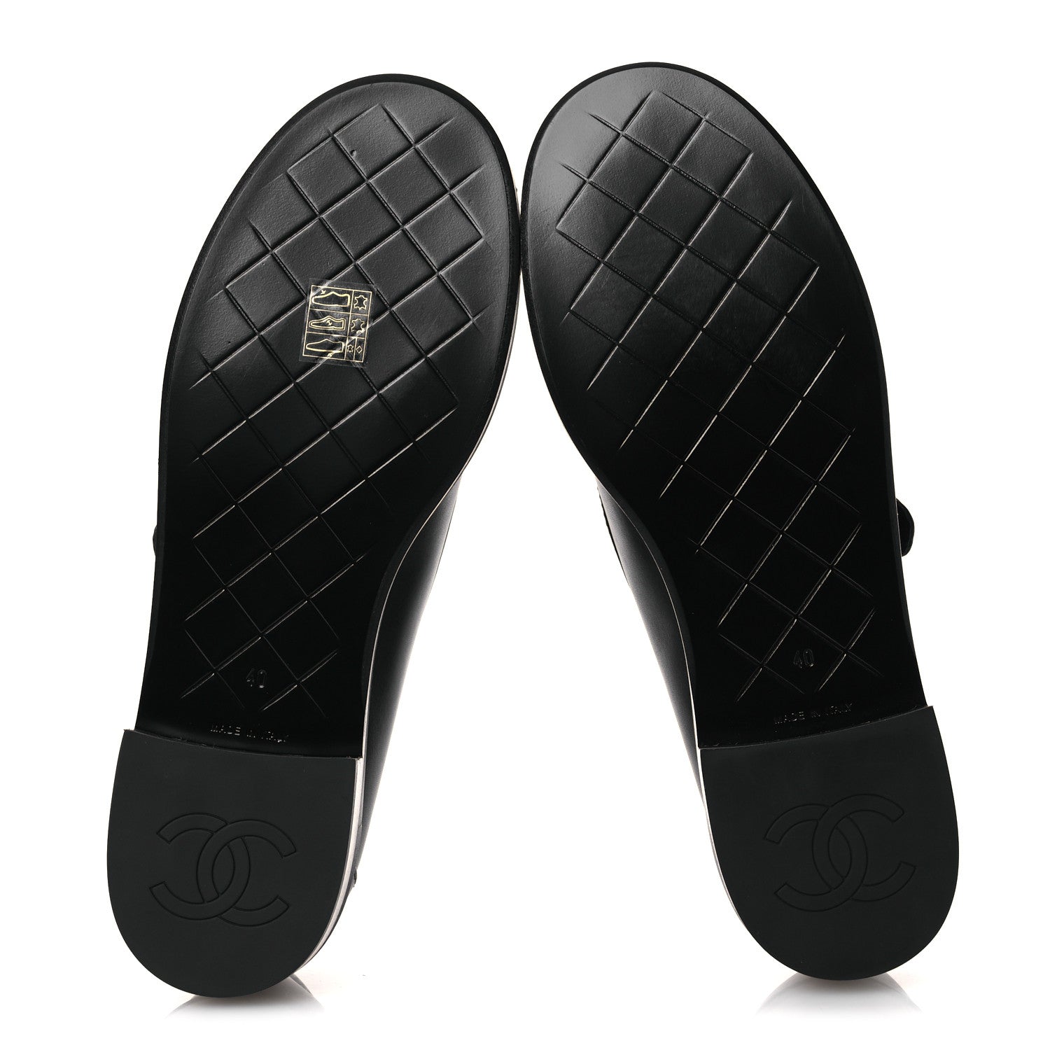Chanel Calfskin CC Turnlock Moccasins 40 Black 7 of 11