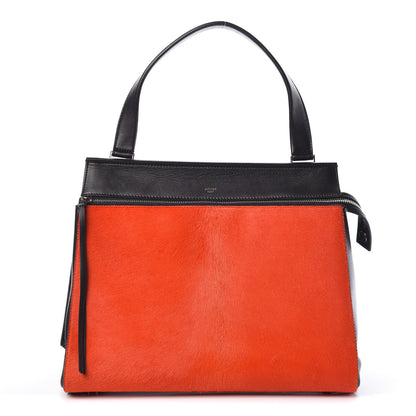 Celine Pony Hair Medium Edge Shoulder Bag Vermillion 1 of 9