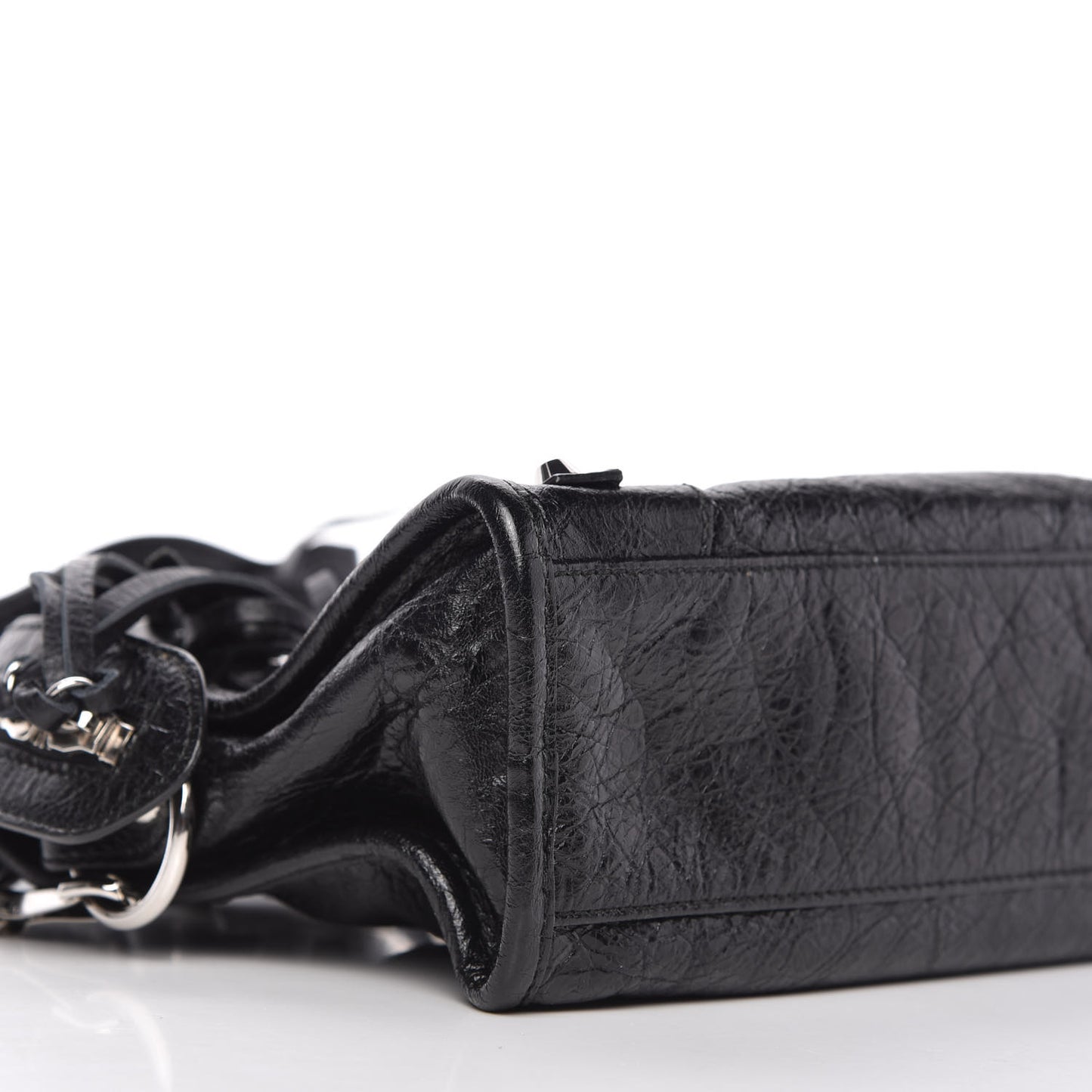 Agneau Classic Silver Hardware Mini City Black