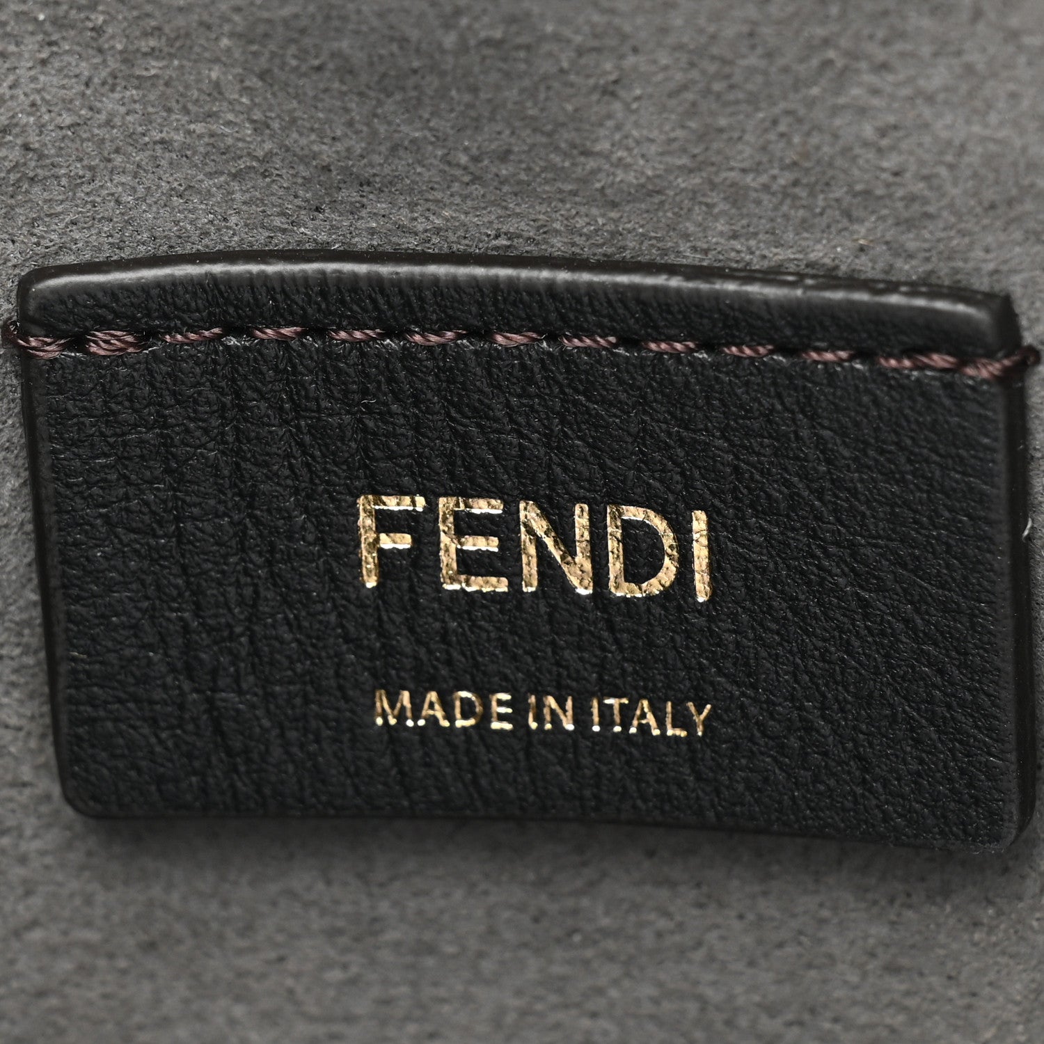Fendi Chenille Vitello King FF Mini Mon Tresor Bucket Bag Antracite Asfalto 6 of 9