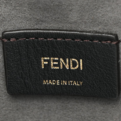 Fendi Chenille Vitello King FF Mini Mon Tresor Bucket Bag Antracite Asfalto 6 of 9