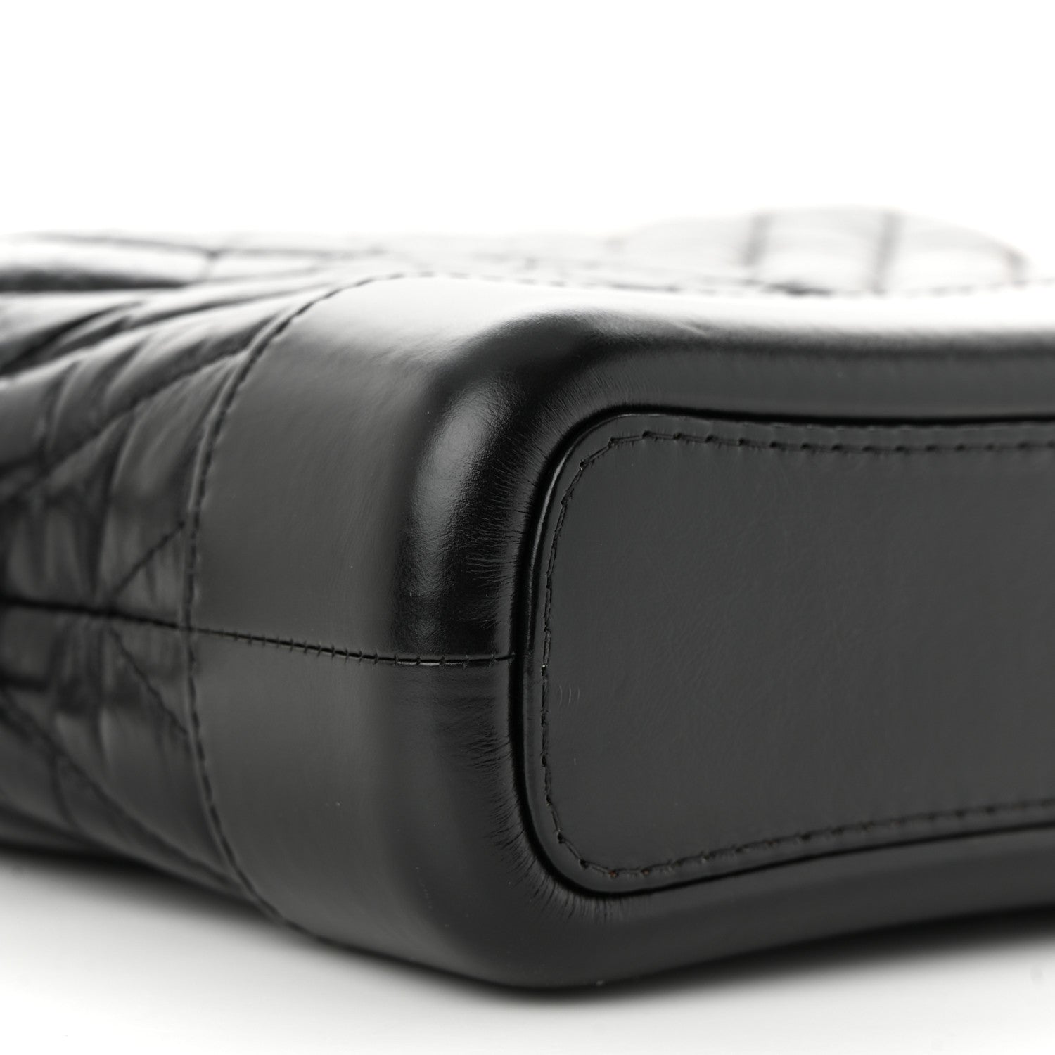 Chanel Aged Calfskin Chevron Quilted Small Gabrielle Hobo Black 9 of 13