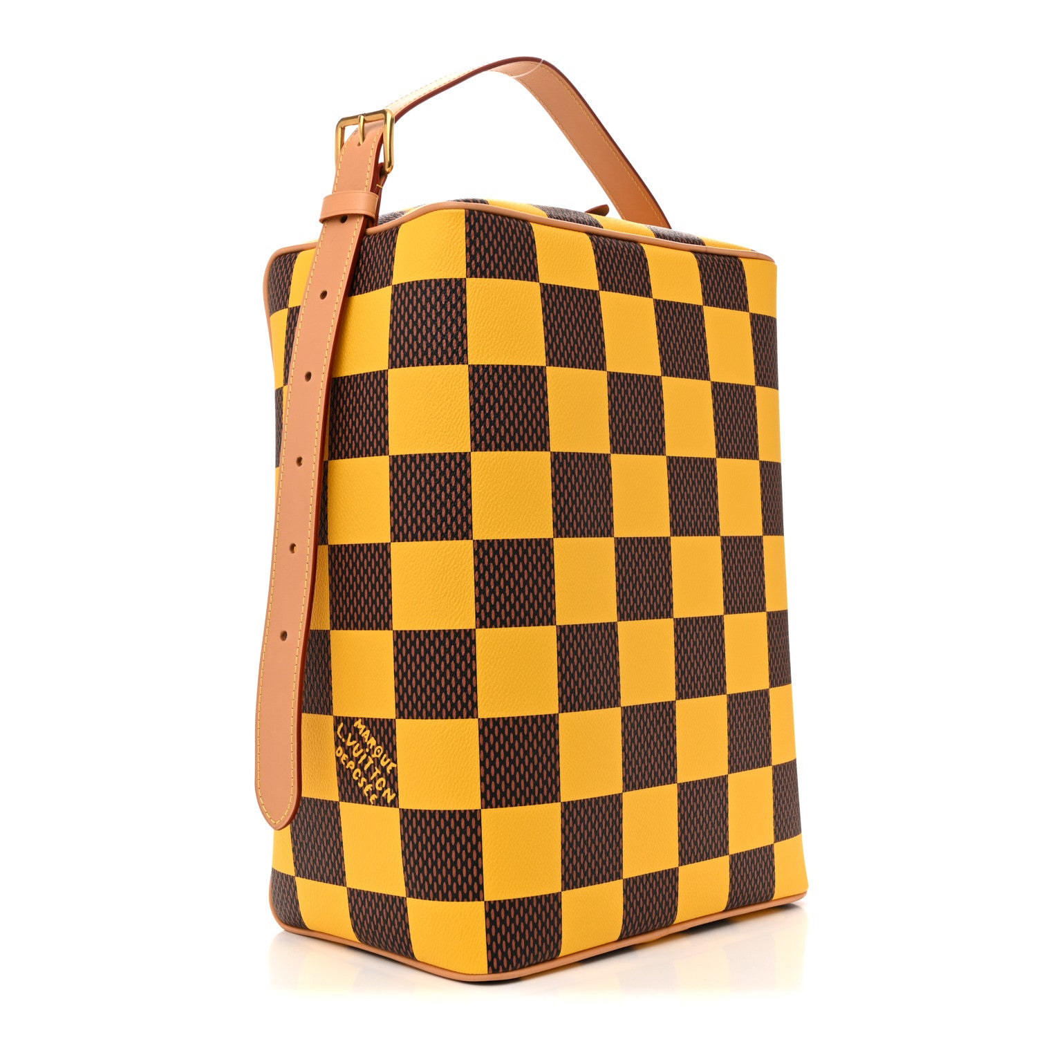 Louis Vuitton Damier Pop Shoes Bag Yellow 3 of 11