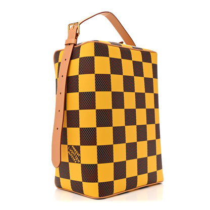 Louis Vuitton Damier Pop Shoes Bag Yellow 3 of 11