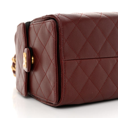 Chanel Caviar Quilted Small Chanel 25 Handbag Burgundy 9 of 10