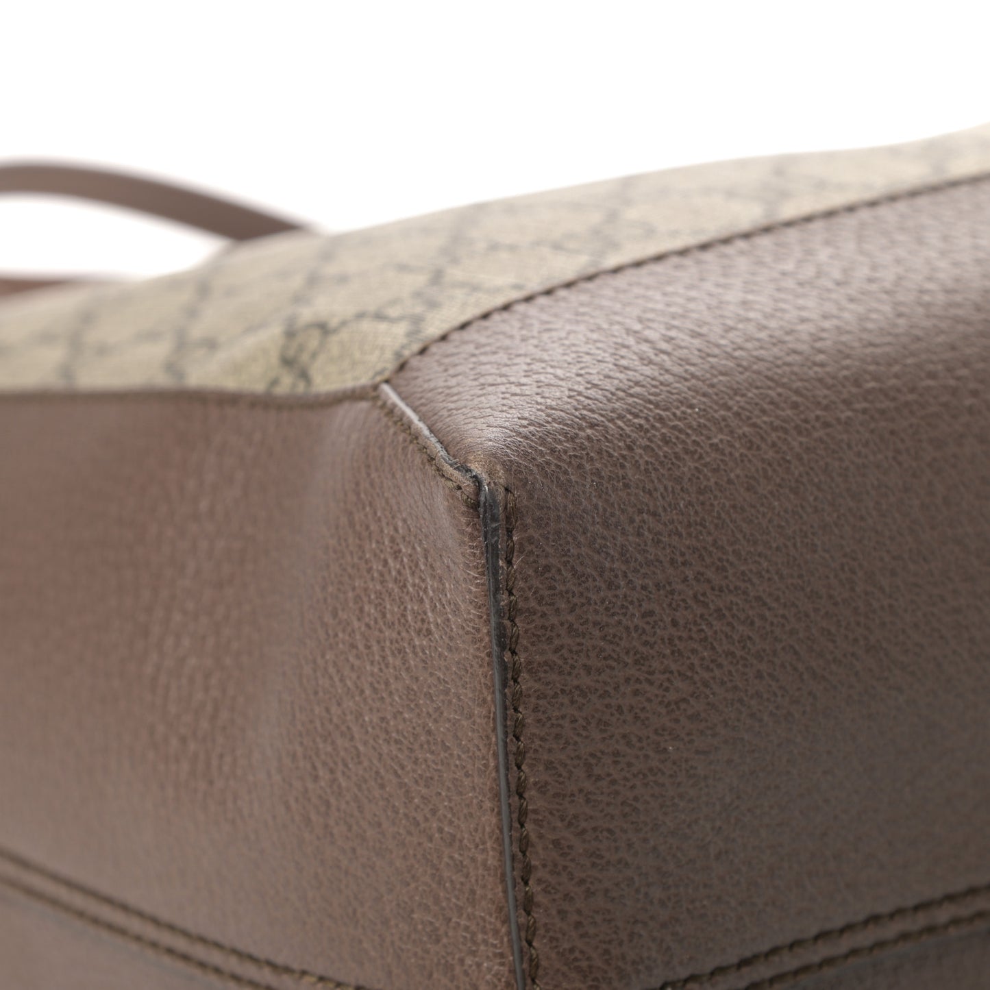 GG Supreme Monogram Web Large Ophidia Tote Brown