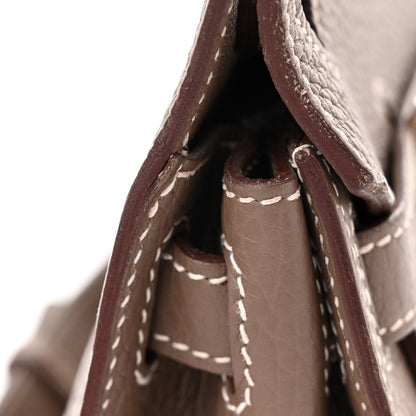 Hermes Taurillon Clemence Jypsiere 28 Etoupe 14 of 14