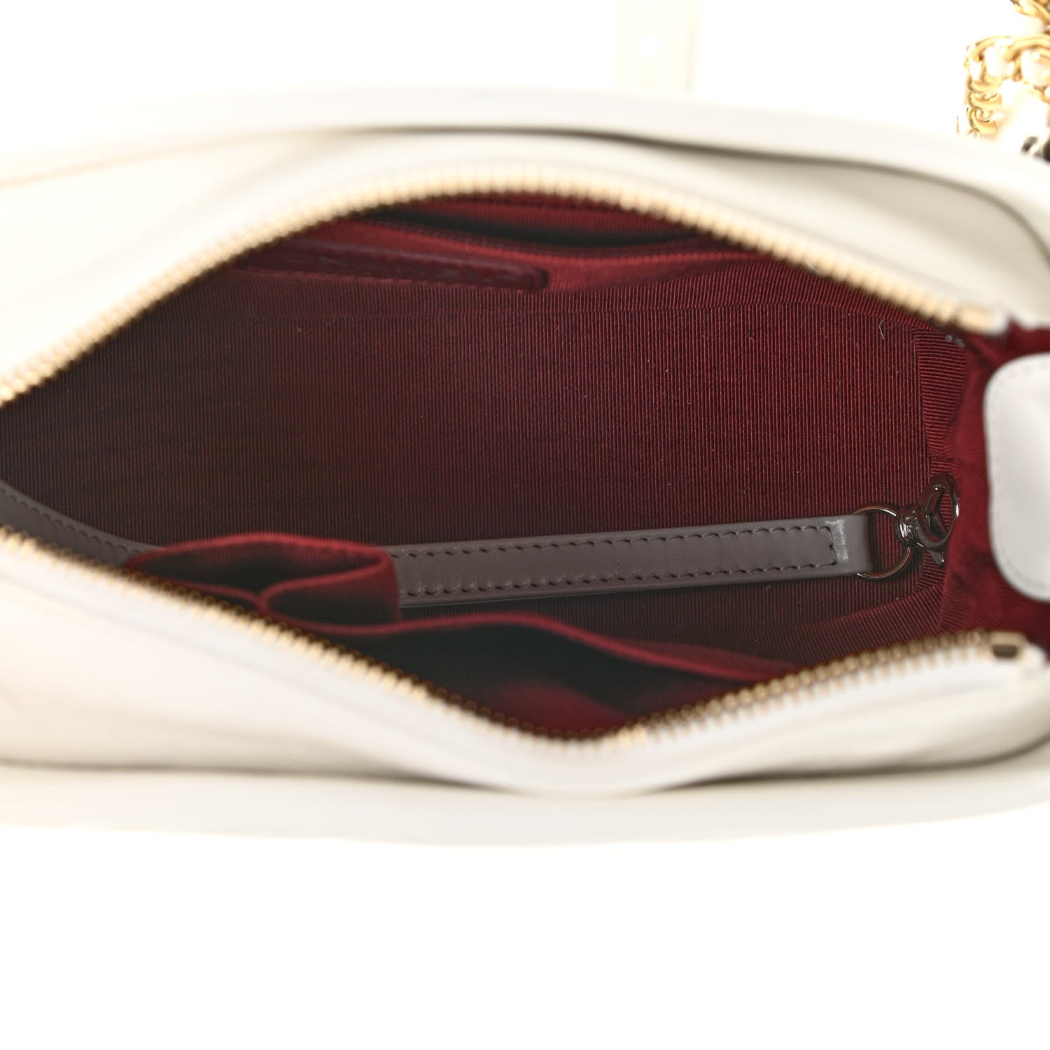 Chanel Aged Calfskin Quilted Small Gabrielle Hobo White 5 of 11