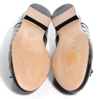 Chanel Lambskin Stitched Cap Toe Ballerina Flats Black 39 4 of 6