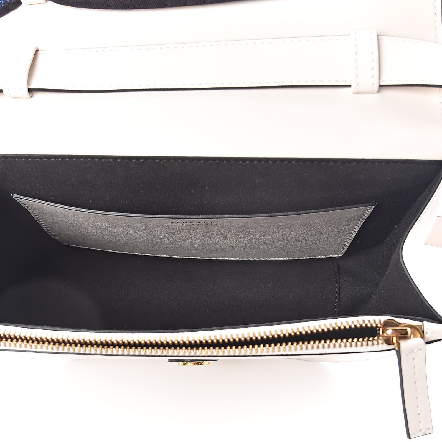 Versace Calfskin Shoulder Bag With Scarf White 5 of 9