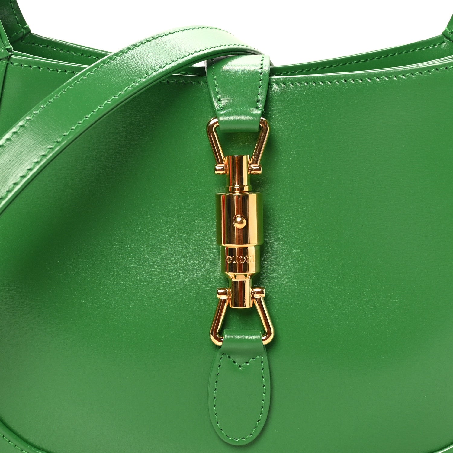 Gucci Boarded Dyana Lux Calfskin Small Jackie 1961 Hobo Spring Green 7 of 9