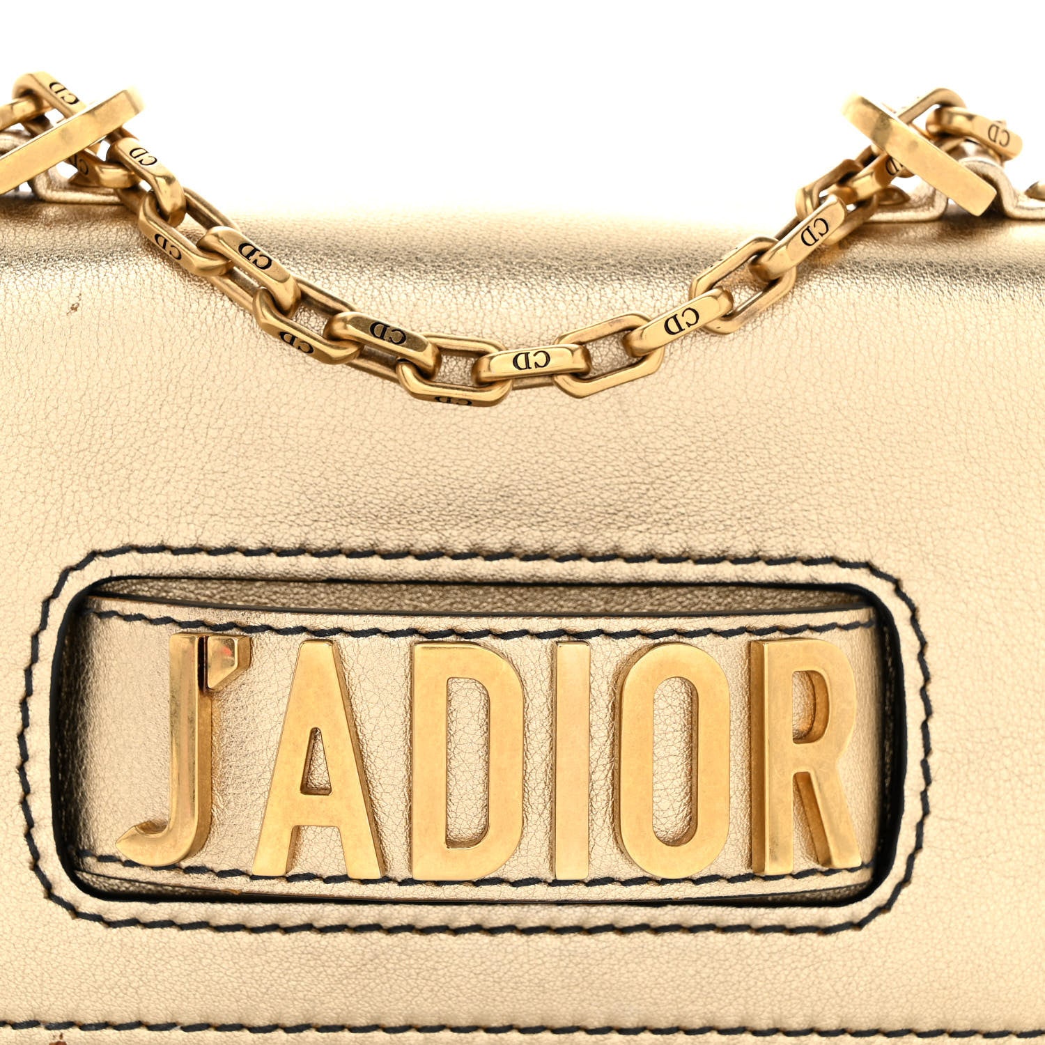 Christian Dior Metallic Calfskin J'Adior Mini Chain Flap Bag Gold 7 of 11