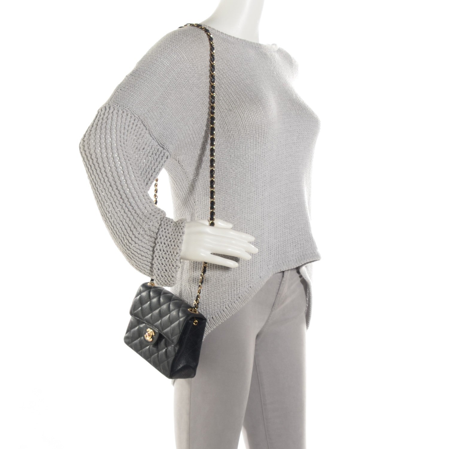 Chanel Caviar Quilted Mini Square Flap Black 2 of 9