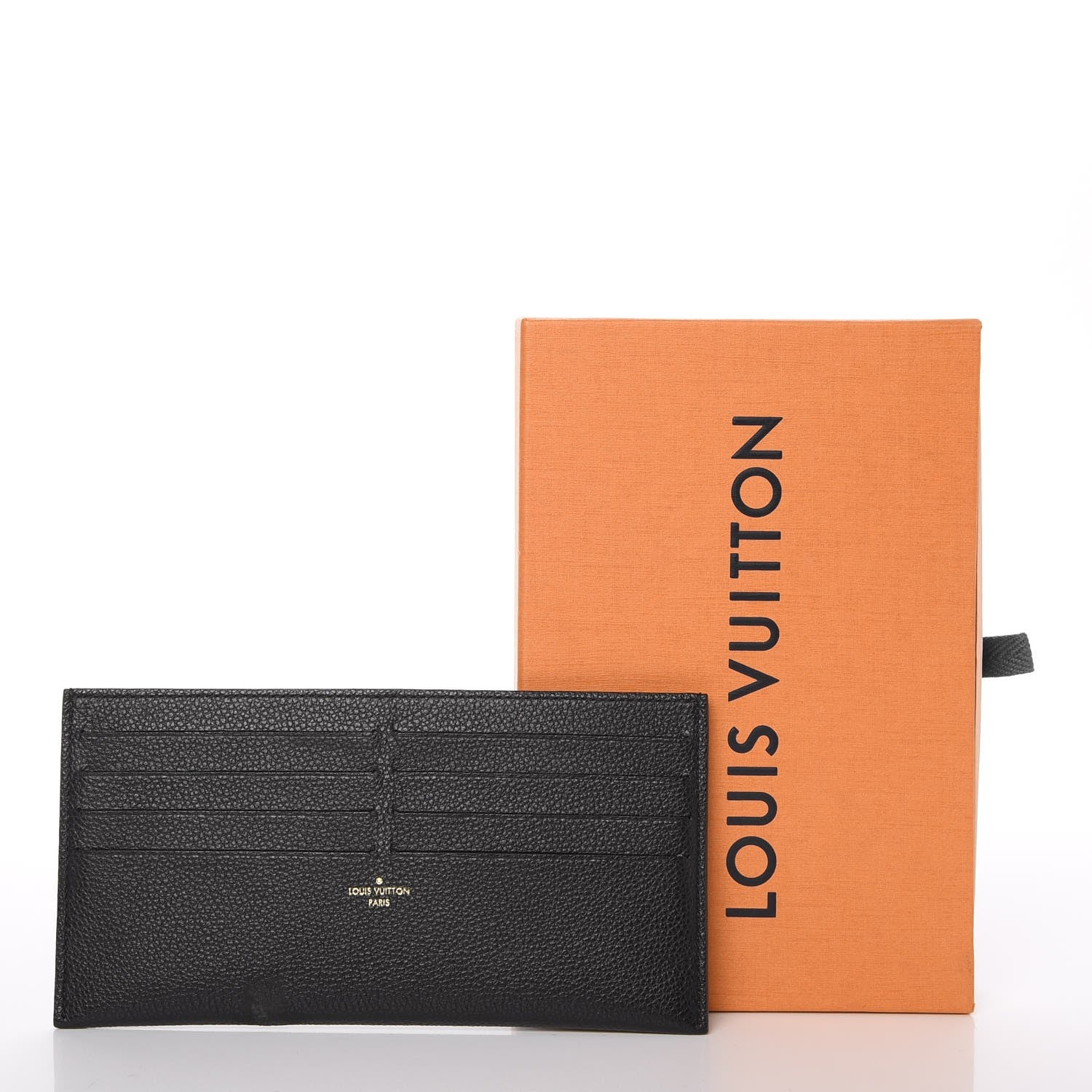 Louis Vuitton Calfskin Felicie Chain Wallet Card Holder Insert Black 9 of 9