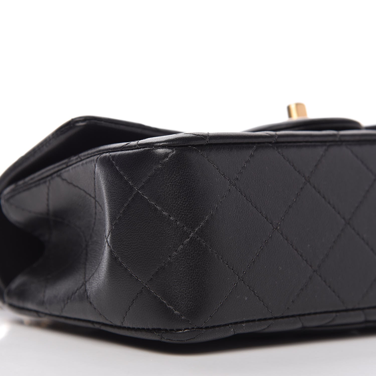 Chanel Lambskin Quilted Mini Top Handle Rectangular Flap Black 6 of 12