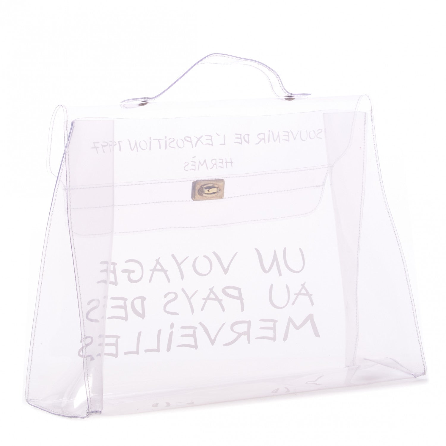 Hermes Vinyl Souvenir De L'Exposition Kelly Transparent 2 of 7