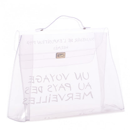 Hermes Vinyl Souvenir De L'Exposition Kelly Transparent 2 of 7