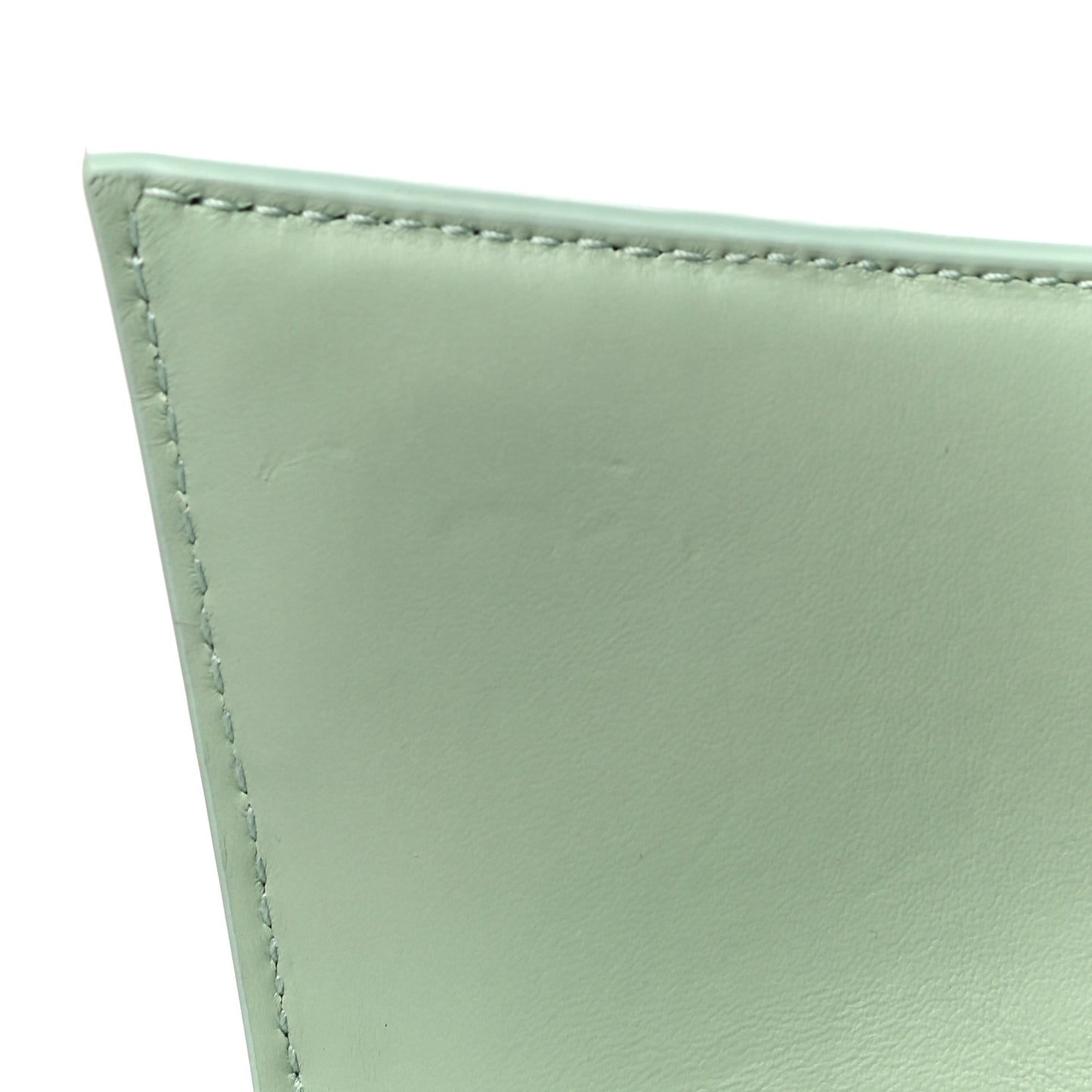 Shiny Calfskin Crocodile Embossed Hourglass Top Handle Bag XS Light Green