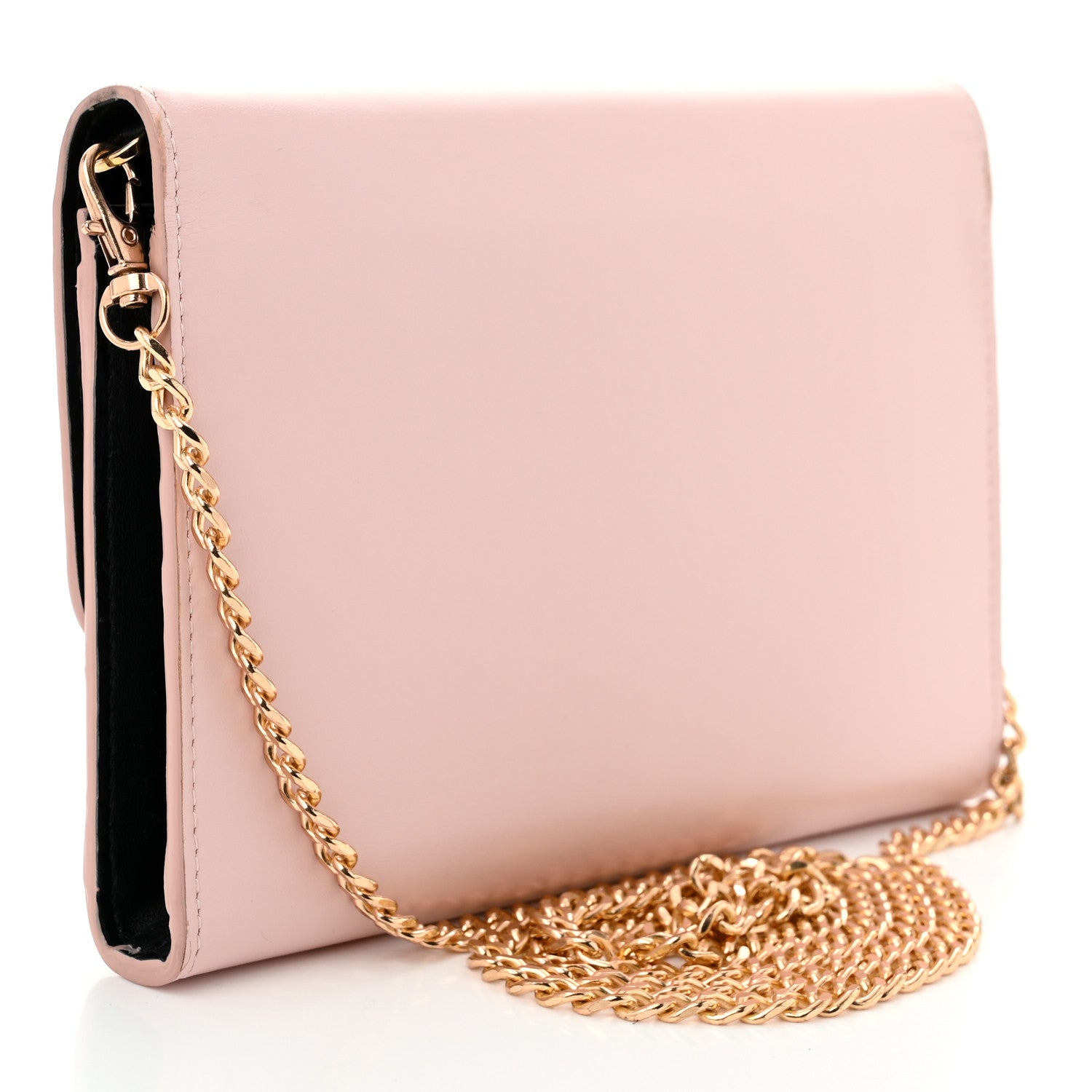 Dolce & Gabbana Vitello Embroidered Amore Wallet On Chain Light Pink 3 of 9
