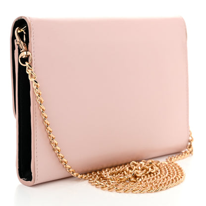 Dolce & Gabbana Vitello Embroidered Amore Wallet On Chain Light Pink 3 of 9