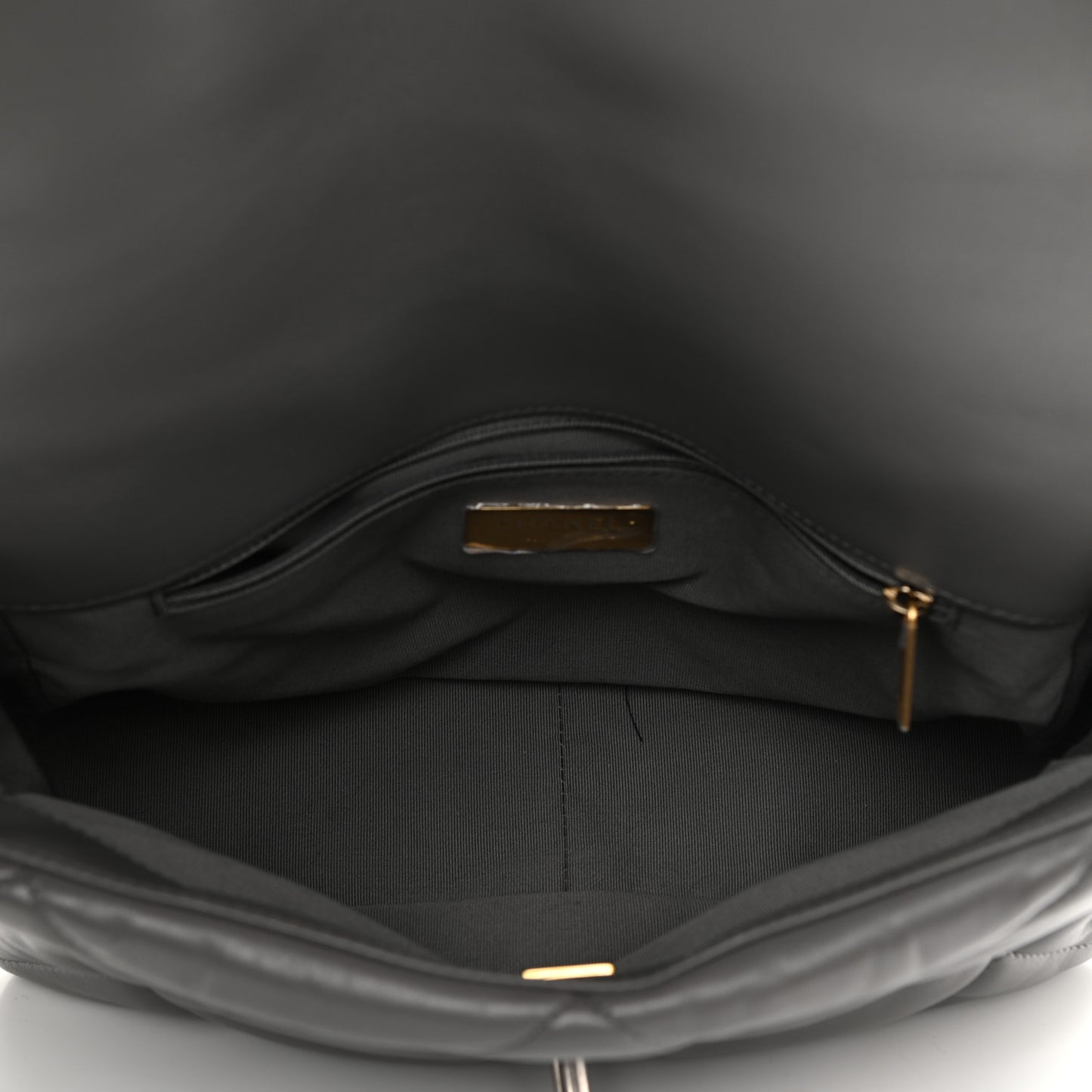 Lambskin Quilted Large Chanel 19 Flap Dark Grey