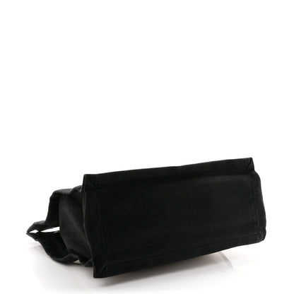 Saint Laurent Linen Calfskin Rive Gauche North South Tote White Black 4 of 10
