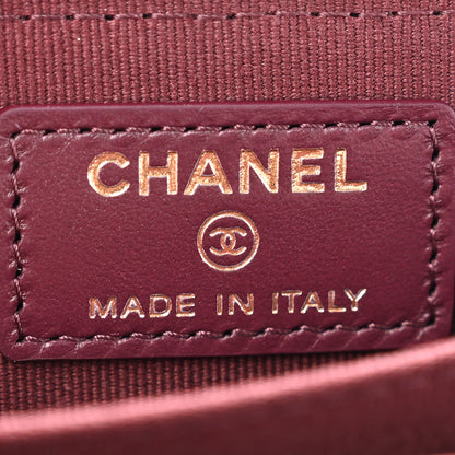 Chanel Caviar Quilted Zip Around Coin Purse Dark Burgundy 6 of 10