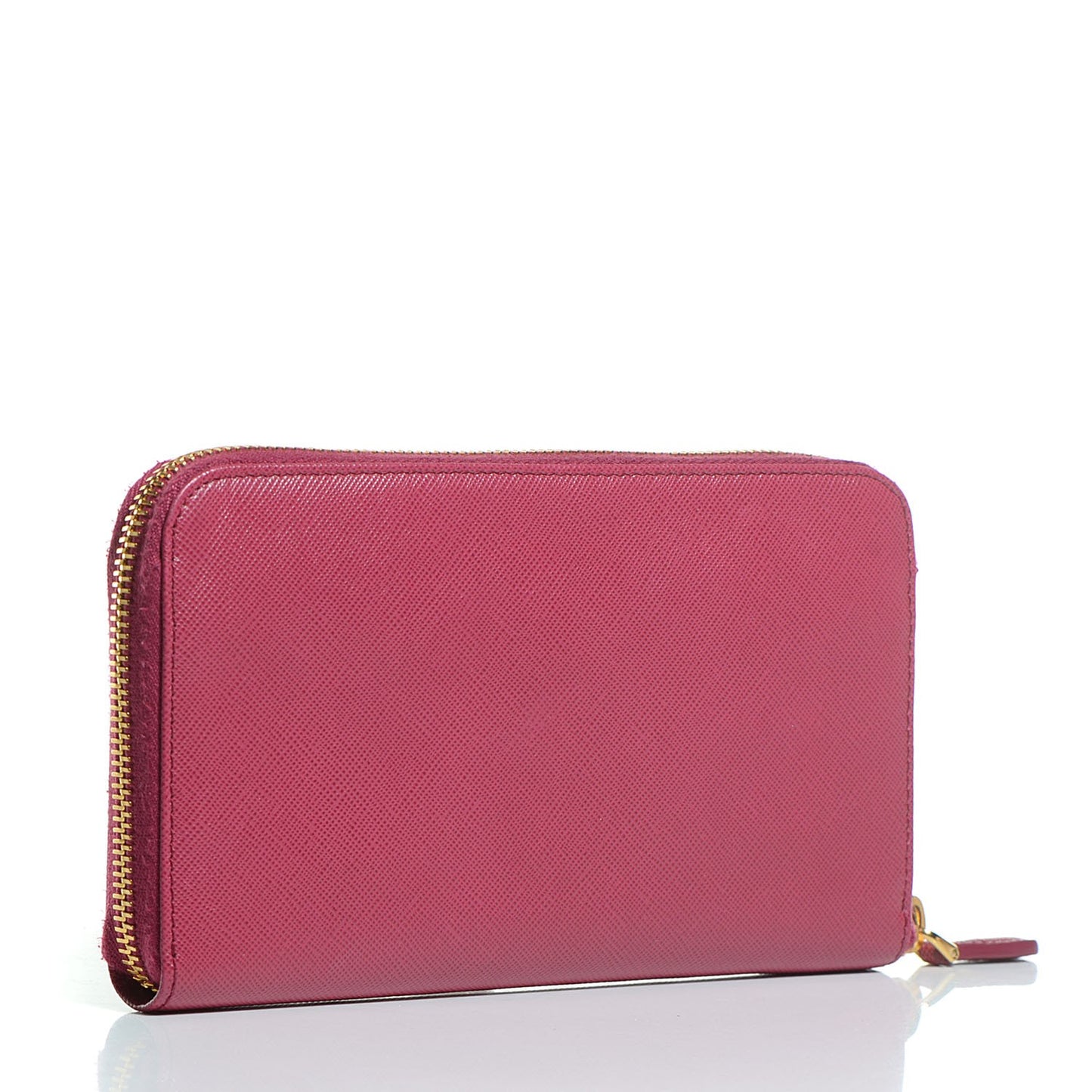 Saffiano Metal Zip Around Wallet Ibisco