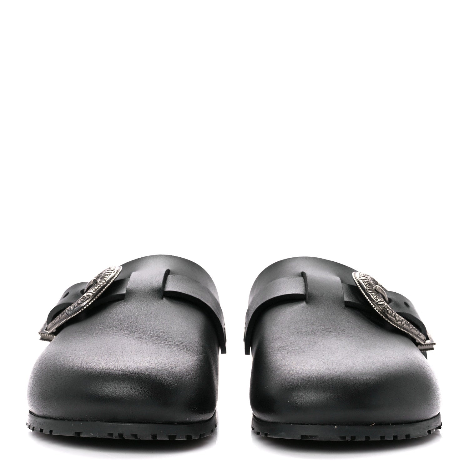 Saint Laurent Calfskin Buckle Jimmy Clog 39 Black 2 of 9