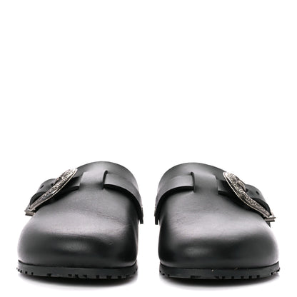 Saint Laurent Calfskin Buckle Jimmy Clog 39 Black 2 of 9