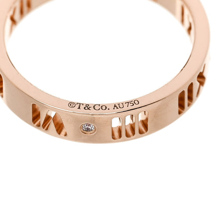 Tiffany 18K Rose Gold Diamond Atlas Pierced Ring 46 3.75 4 of 4