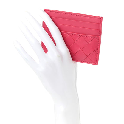 Bottega Veneta Nappa Intrecciato Card Holder Cranberry 2 of 8
