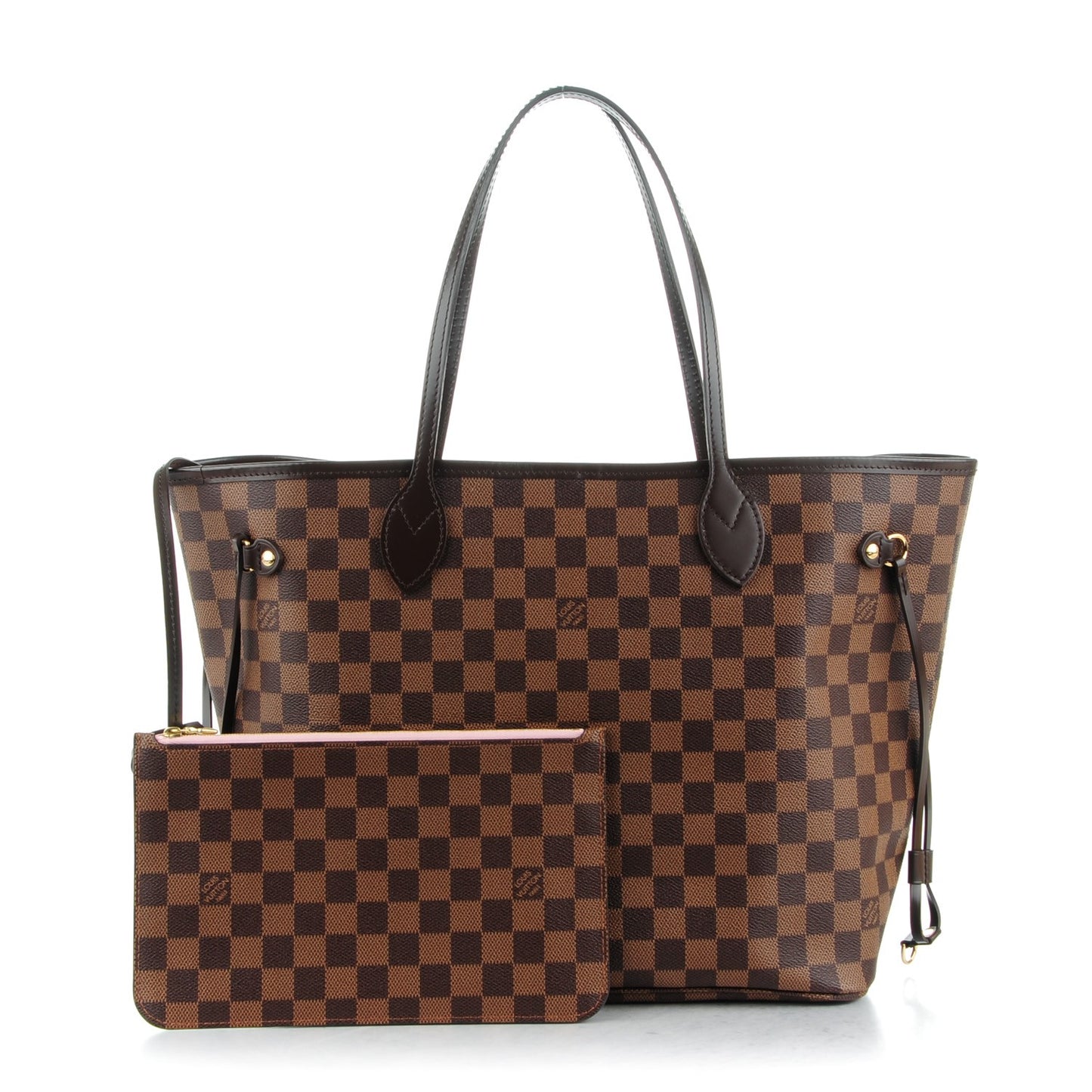 Damier Ebene Neo Neverfull MM Rose Ballerine