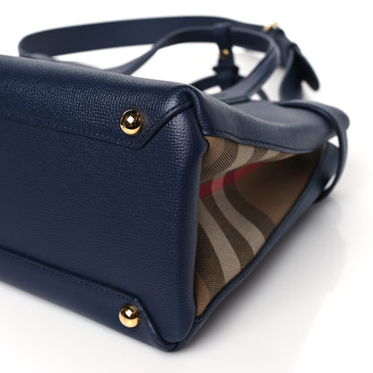 Burberry Derby Calfskin Vintage Check Medium Banner Tote Regency Blue 8 of 8