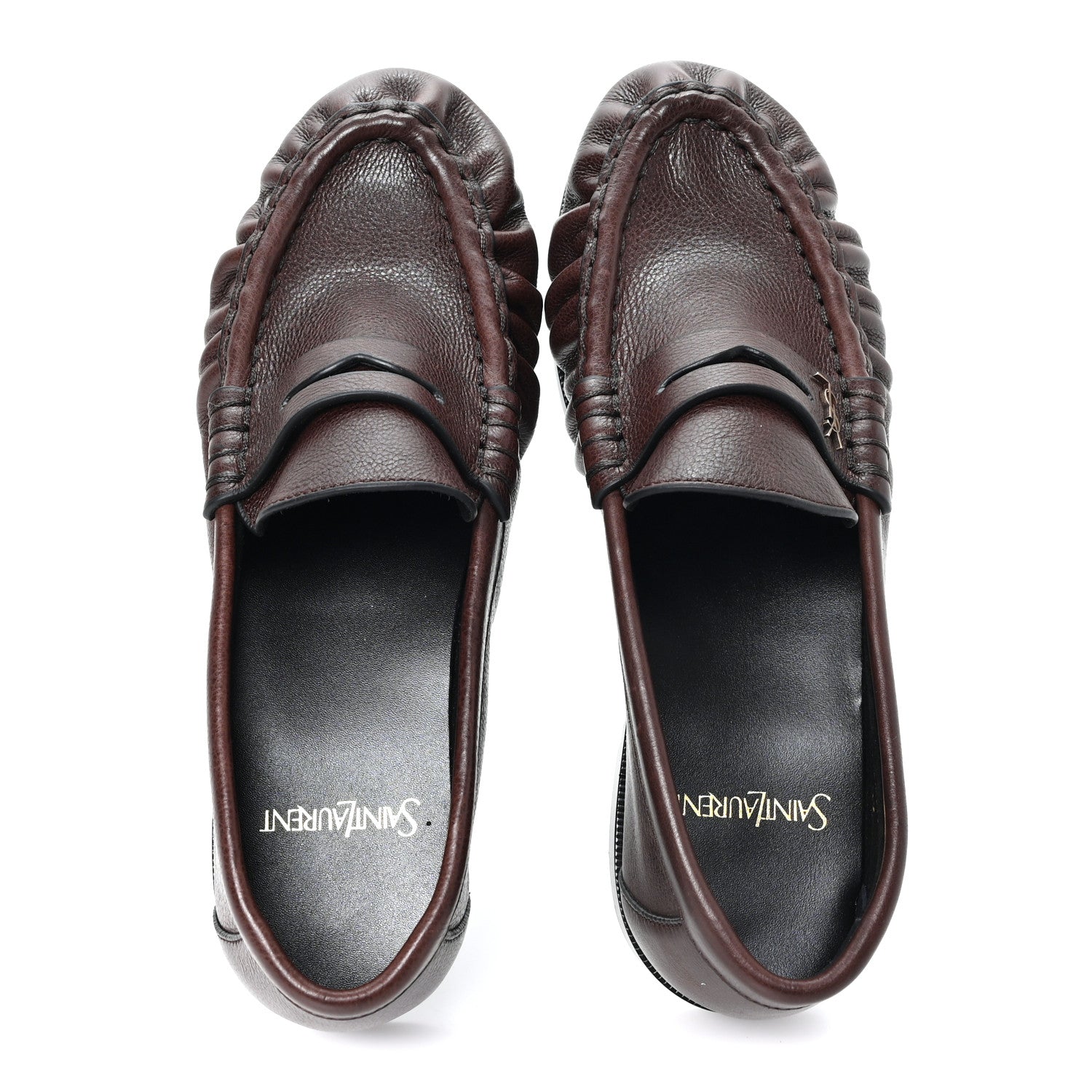 Saint Laurent Radiance Calfskin Le Loafer 15 Moccasin 37 Paris Brown 2 of 10