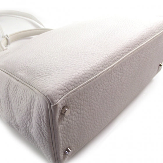 Hermes Taurillon Clemence KELLY 35 White 5 of 15