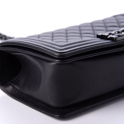 Chanel Caviar Quilted Medium Boy Flap So Black 6 of 12