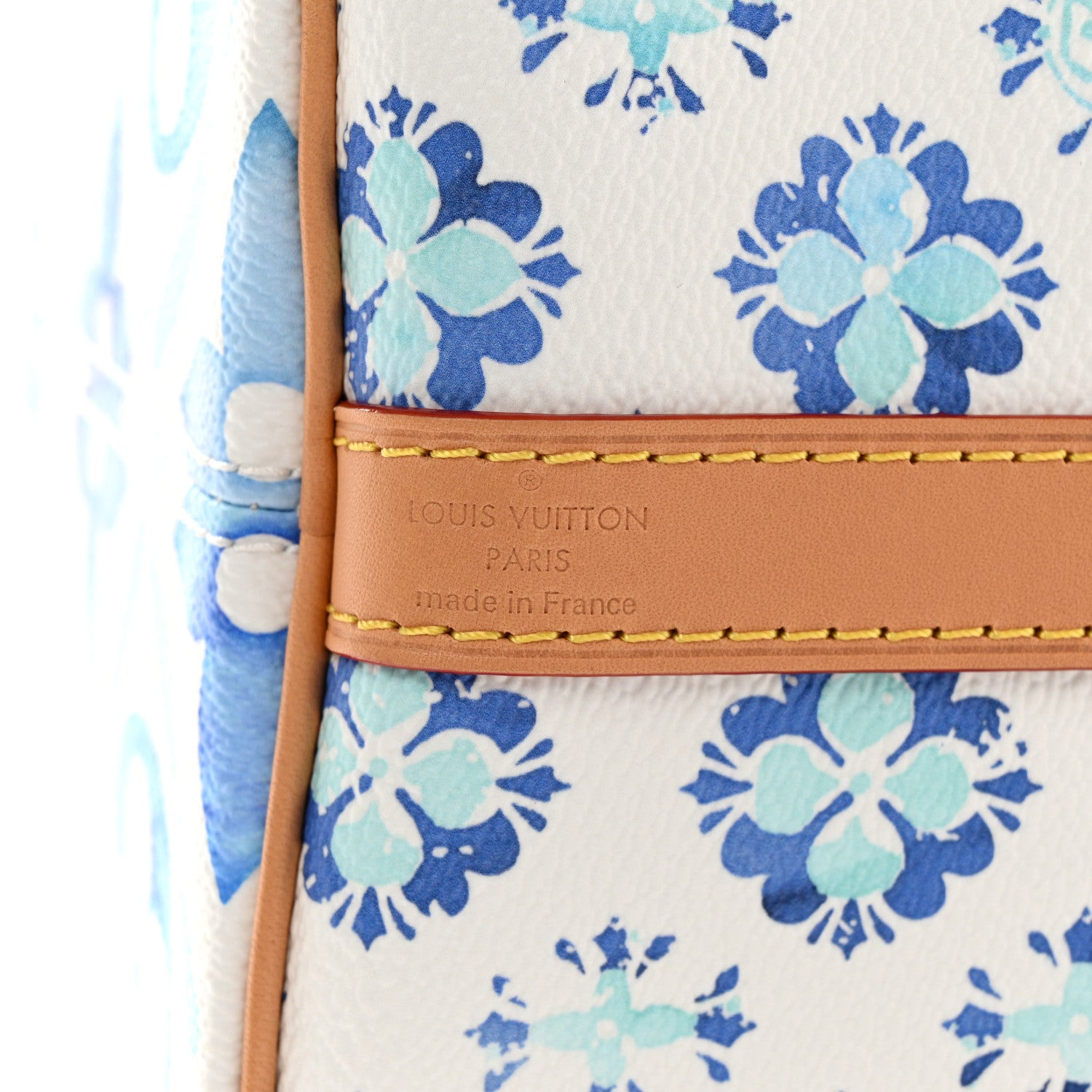 Louis Vuitton Monogram Tiles By The Pool Speedy Bandouliere 25 Lagoon Blue 7 of 9