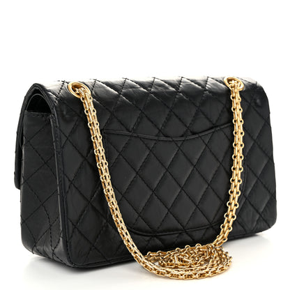 Chanel Aged Calfskin Quilted Casino 2.55 Reissue 225 Flap Black 3 of 11