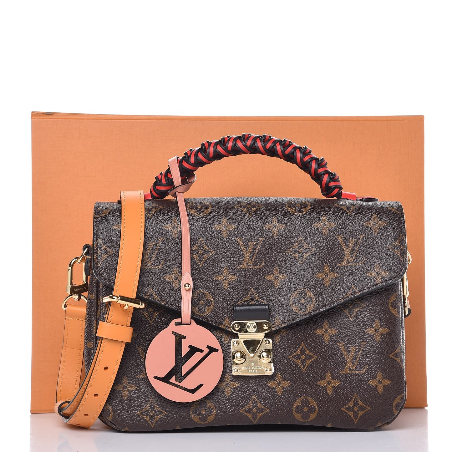 Monogram Braided Pochette Metis Coquelicot