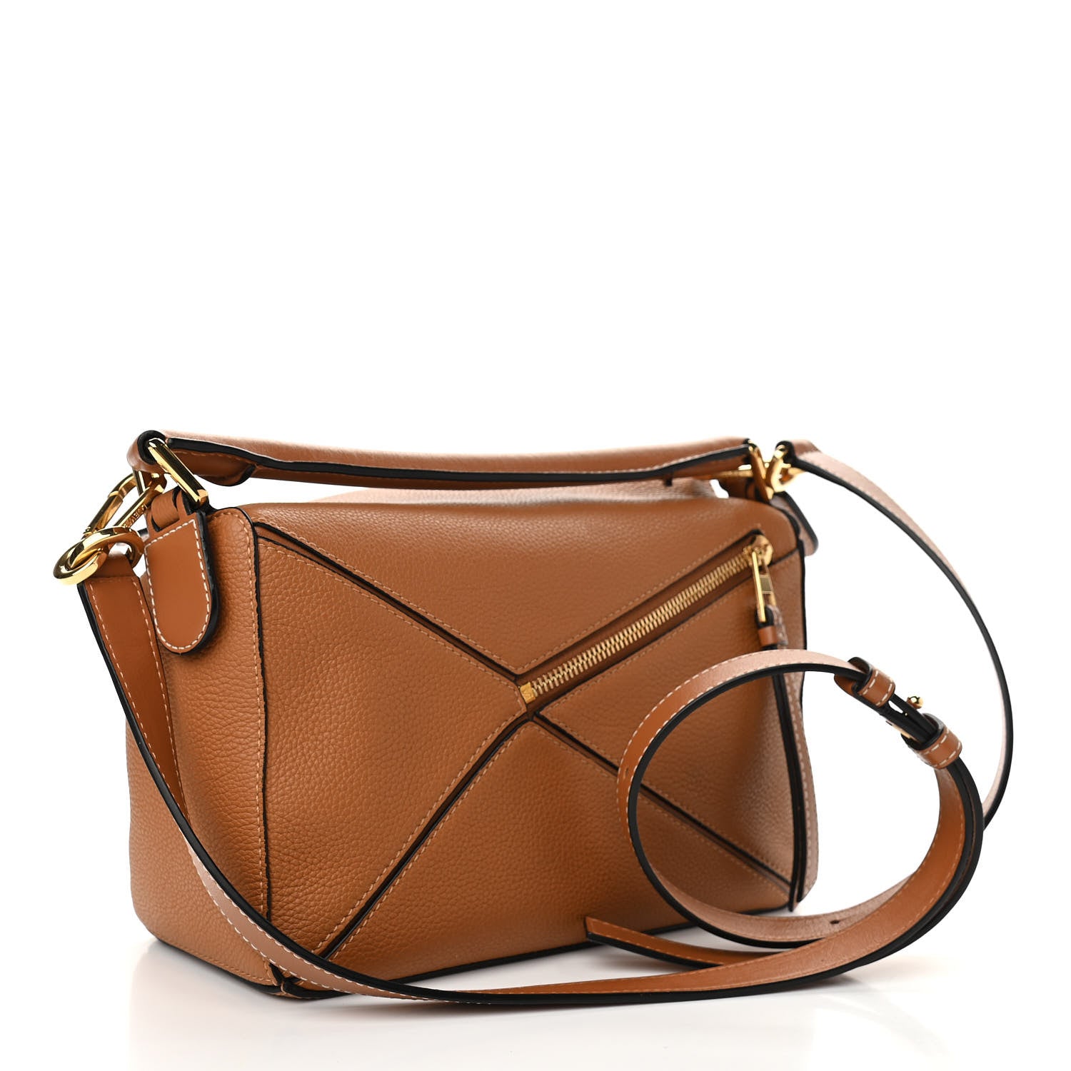 Loewe Calfskin Small Puzzle Bag Tan 3 of 9