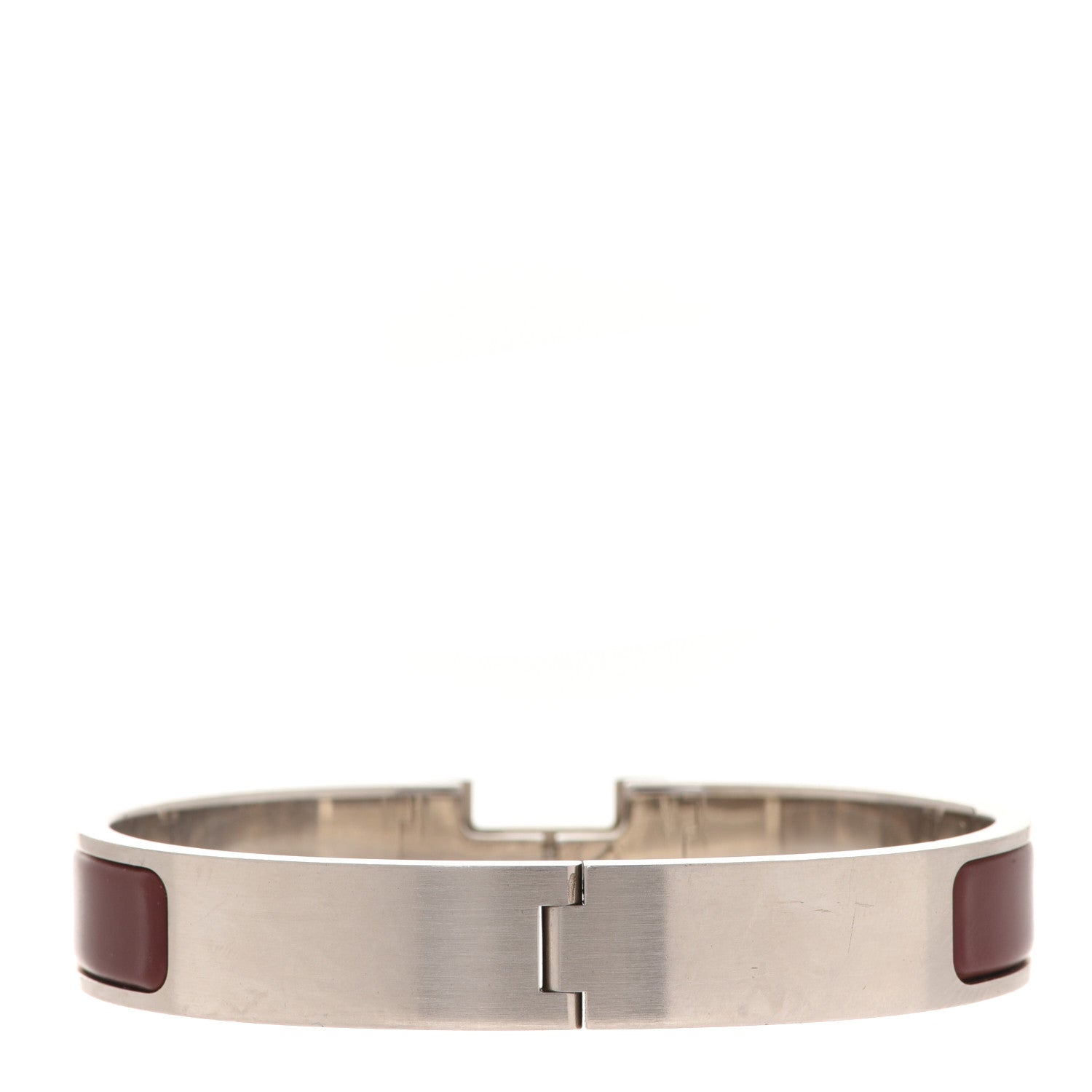 Hermes Enamel Narrow Clic Clac H Bracelet PM Bourgogne 3 of 5