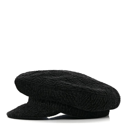 Chanel Viscose Silk Quilted CC Cap S Black 3 of 7