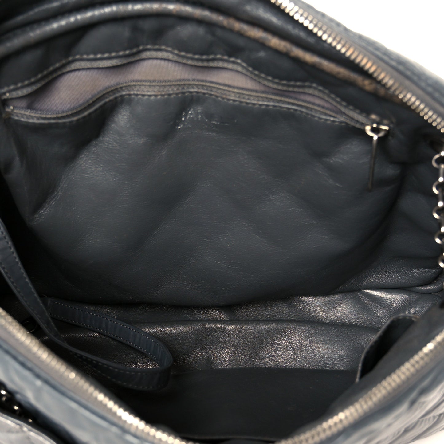 Aged Calfskin Quilted Large Reissue Camera Case Grey